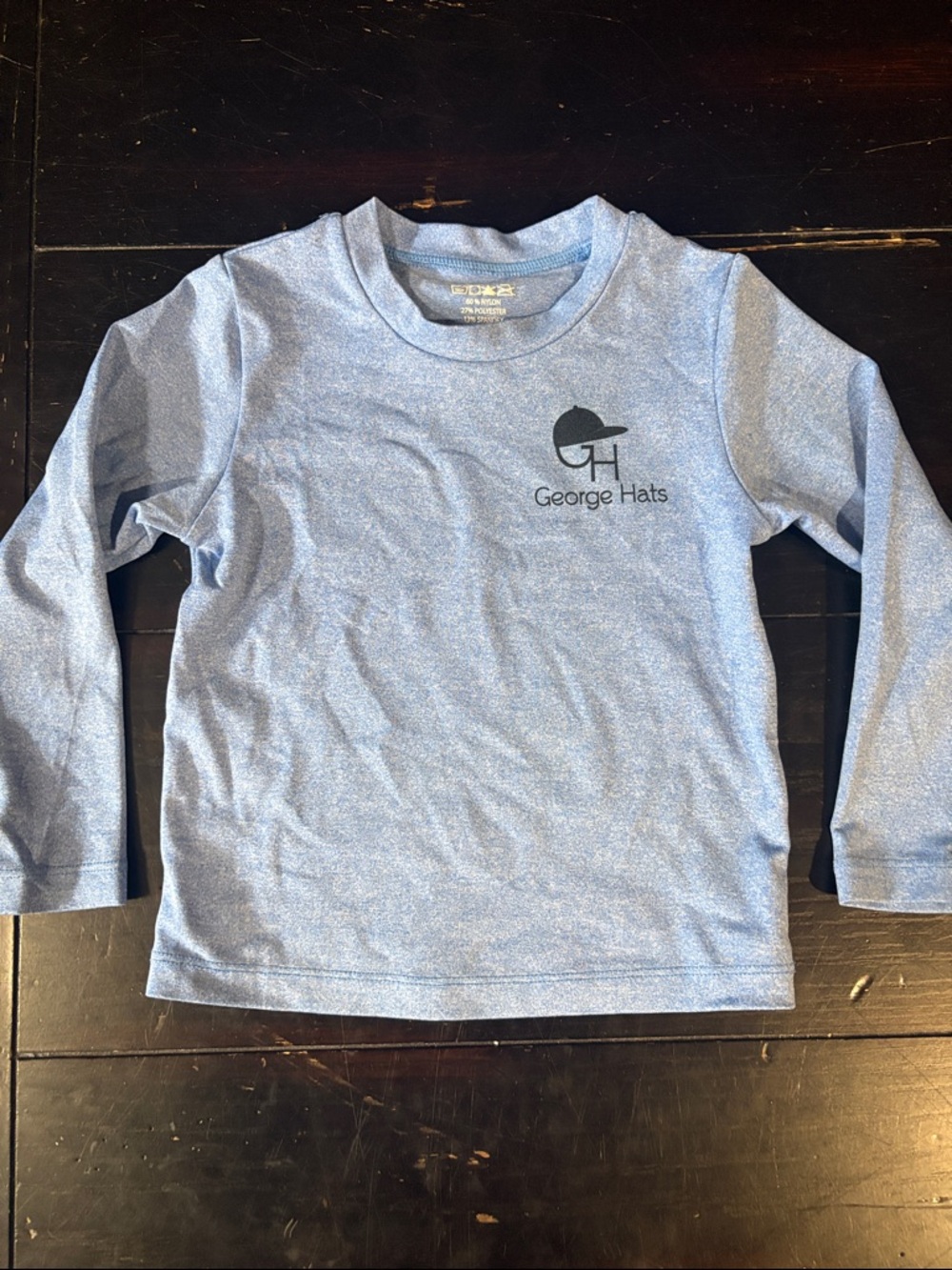 George Hats Kids' Light Blue Long-Sleeve Swim Rashguard